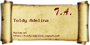 Toldy Adelina névjegykártya